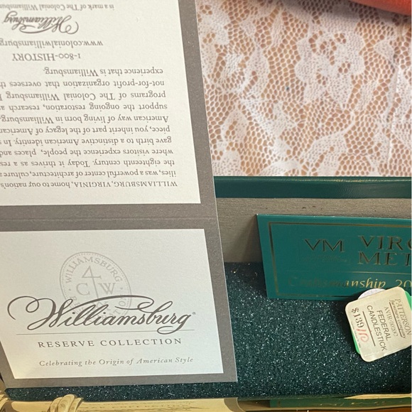 Virginia Metalcrafters Williamsburg Reserve Collection Federal Candlestick - Picture 4 of 5